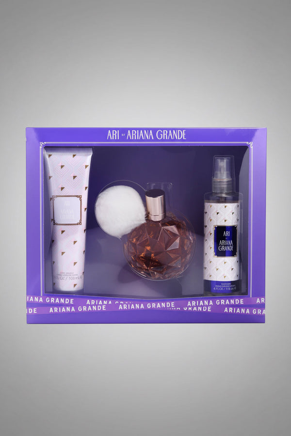 SET ARIANA GRANDE ARI WOMEN ( 3 PC )3.4 OZ  EDP SP / 3.4 OZ BODY SOUFFLE / 4.0 OZ BODY MIST