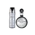 SET LATTAFA FAKHAR MEN ( 2 PC ) 3.4 OZ EDP SP / 6.8 OZ BODY SPRAY